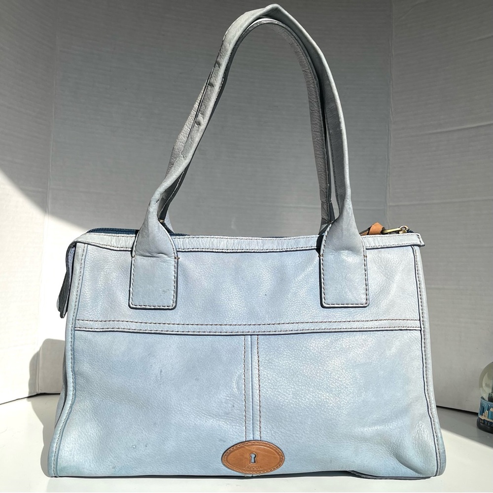 Vintage Fossil Morgan Leather Satchel Bag